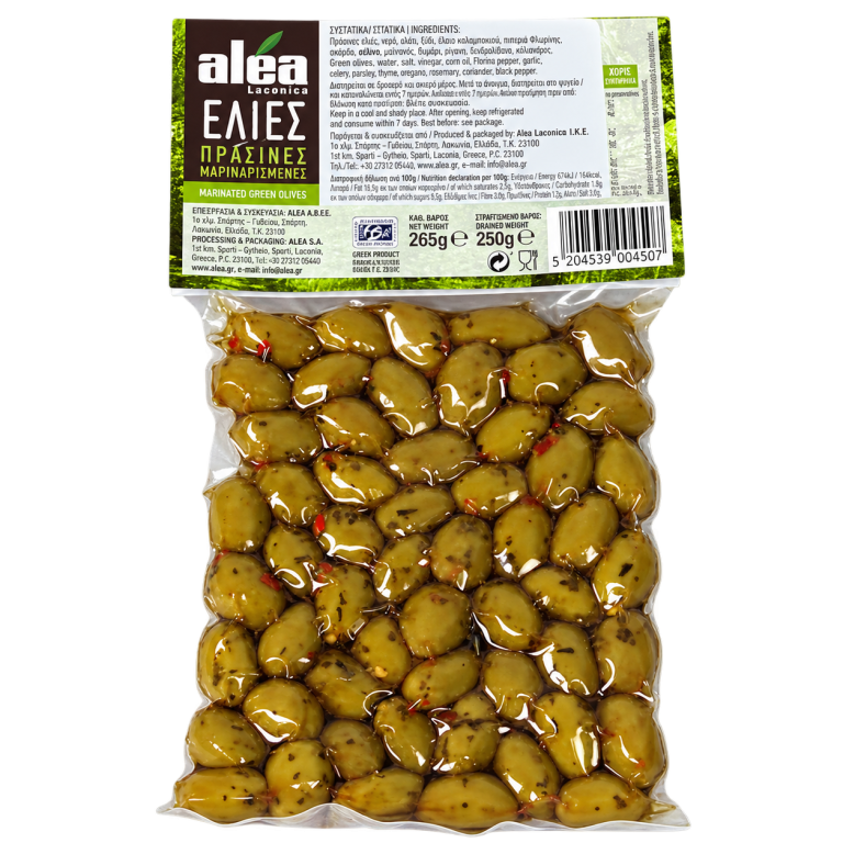 Marinirane zelene masline 250 g