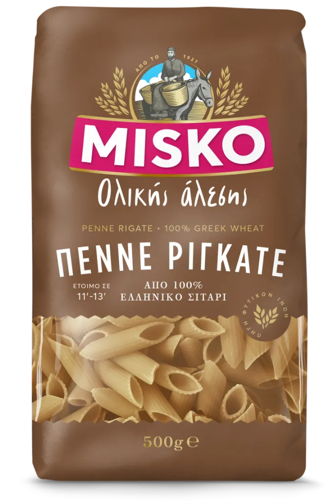 Misko integralna testenina Penne Rigate 500 g