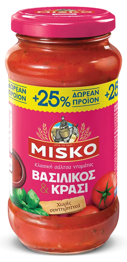 Misko sos paradajz-bosiljak-vino 500 ml