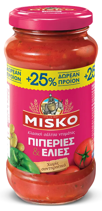Misko sos paradajz-paprika-masline 500 ml
