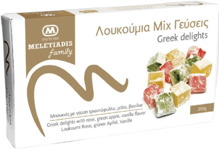 Ratluk mešavina ukusa (ruža, jabuka, vanila) 200 g Meletiadis